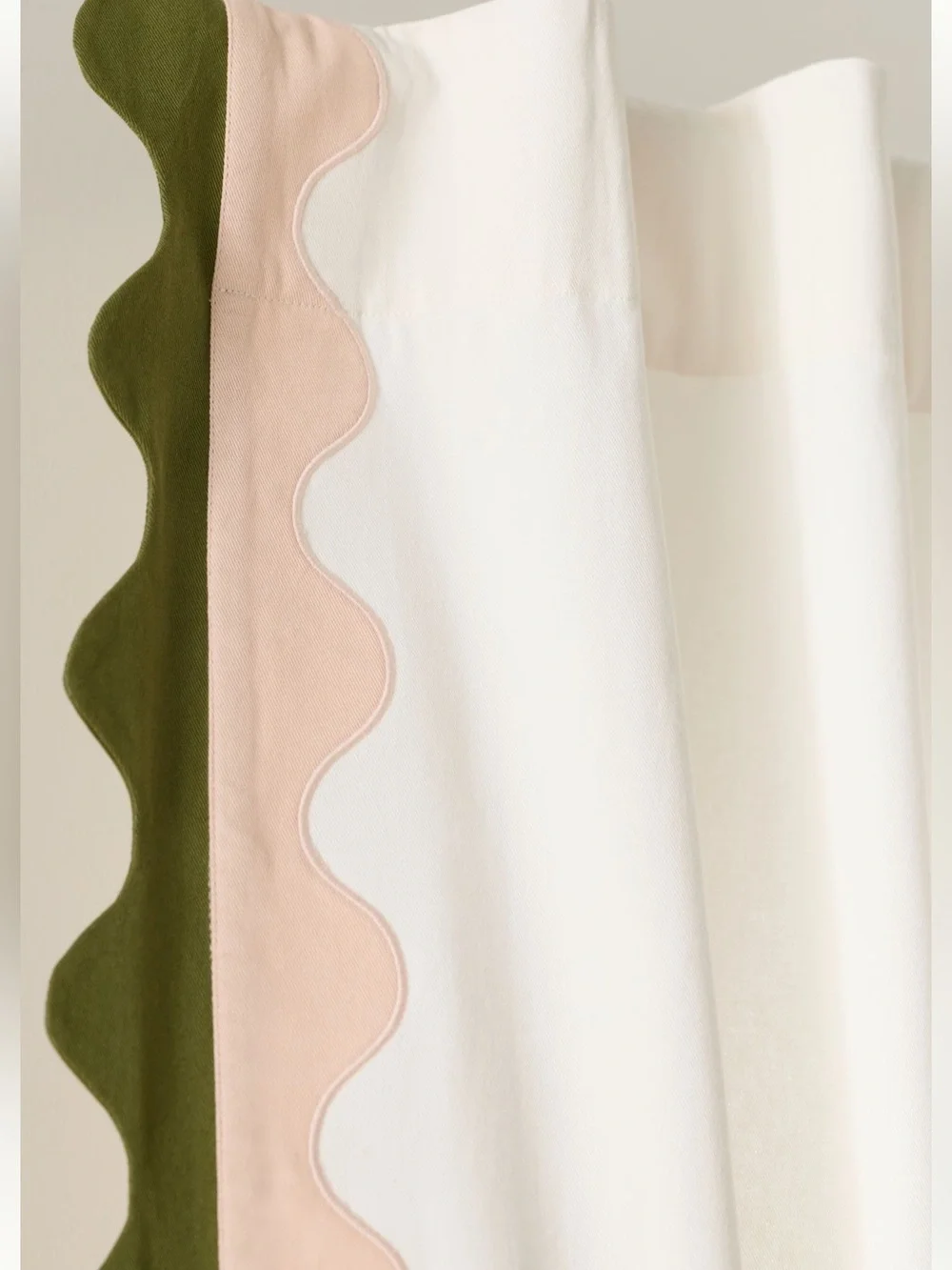 Anthropologie Scalloped Cotton Curtain 1 Panel